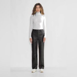 Wilfred Free Faux Vegan Straight Textured Pant